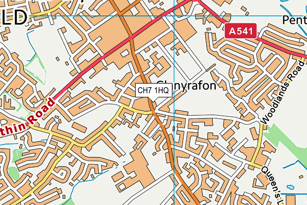 CH7 1HQ map - OS VectorMap District (Ordnance Survey) CH7 1HQ map - OS VectorMap District (Ordnance Survey)