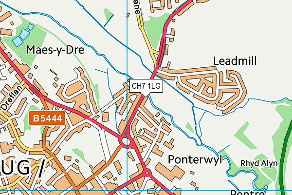 CH7 1LG map - OS VectorMap District (Ordnance Survey) CH7 1LG map - OS VectorMap District (Ordnance Survey)