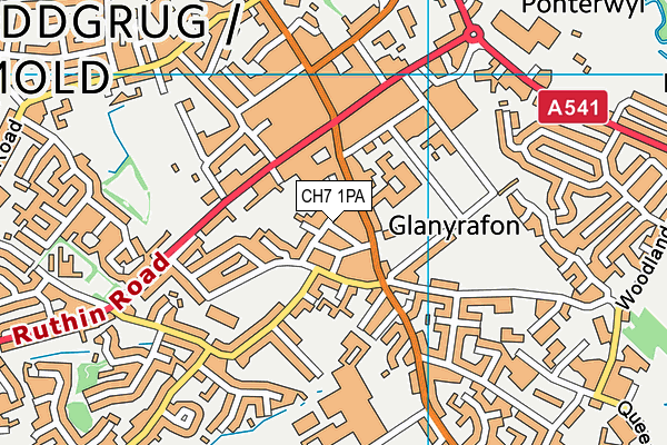CH7 1PA map - OS VectorMap District (Ordnance Survey) CH7 1PA map - OS VectorMap District (Ordnance Survey)