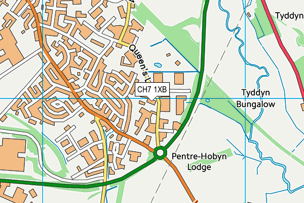 CH7 1XB map - OS VectorMap District (Ordnance Survey) CH7 1XB map - OS VectorMap District (Ordnance Survey)