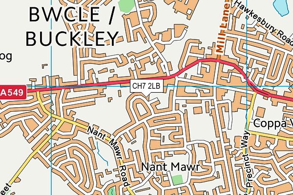 CH7 2LB map - OS VectorMap District (Ordnance Survey) CH7 2LB map - OS VectorMap District (Ordnance Survey)