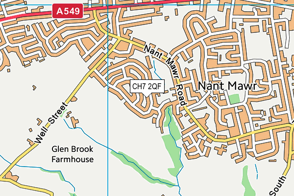 CH7 2QF map - OS VectorMap District (Ordnance Survey) CH7 2QF map - OS VectorMap District (Ordnance Survey)