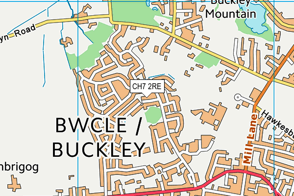 CH7 2RE map - OS VectorMap District (Ordnance Survey) CH7 2RE map - OS VectorMap District (Ordnance Survey)