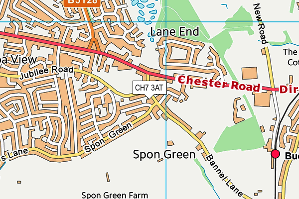 CH7 3AT map - OS VectorMap District (Ordnance Survey) CH7 3AT map - OS VectorMap District (Ordnance Survey)
