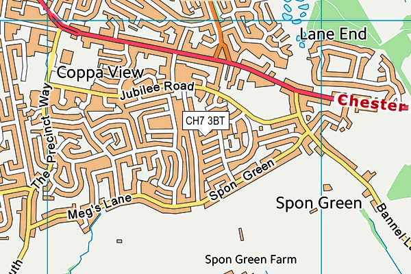 CH7 3BT map - OS VectorMap District (Ordnance Survey) CH7 3BT map - OS VectorMap District (Ordnance Survey)