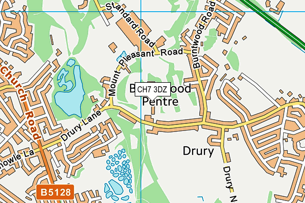 CH7 3DZ map - OS VectorMap District (Ordnance Survey) CH7 3DZ map - OS VectorMap District (Ordnance Survey)