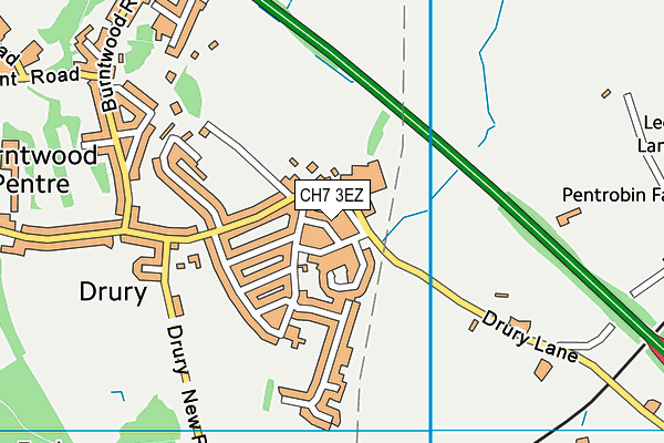 CH7 3EZ map - OS VectorMap District (Ordnance Survey) CH7 3EZ map - OS VectorMap District (Ordnance Survey)