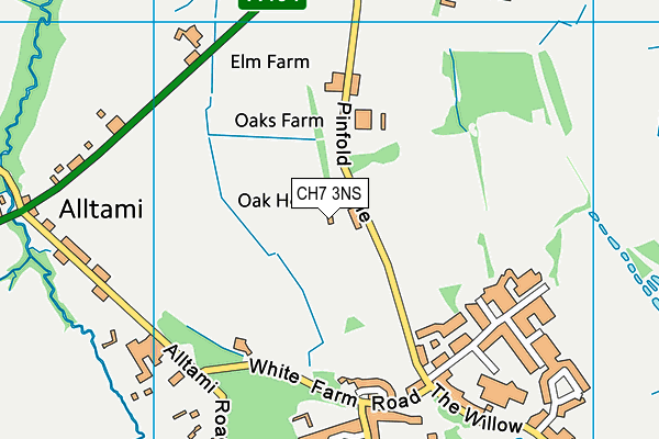 CH7 3NS map - OS VectorMap District (Ordnance Survey) CH7 3NS map - OS VectorMap District (Ordnance Survey)