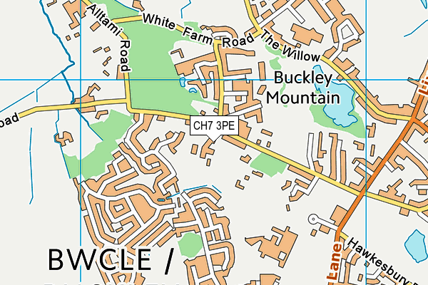 CH7 3PE map - OS VectorMap District (Ordnance Survey) CH7 3PE map - OS VectorMap District (Ordnance Survey)