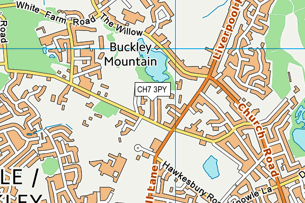 CH7 3PY map - OS VectorMap District (Ordnance Survey) CH7 3PY map - OS VectorMap District (Ordnance Survey)