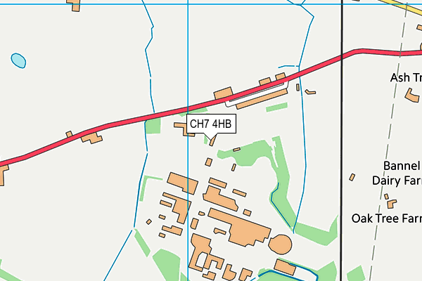 CH7 4HB map - OS VectorMap District (Ordnance Survey) CH7 4HB map - OS VectorMap District (Ordnance Survey)