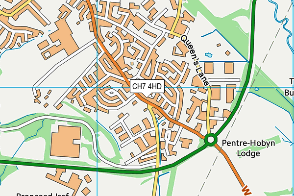 CH7 4HD map - OS VectorMap District (Ordnance Survey) CH7 4HD map - OS VectorMap District (Ordnance Survey)