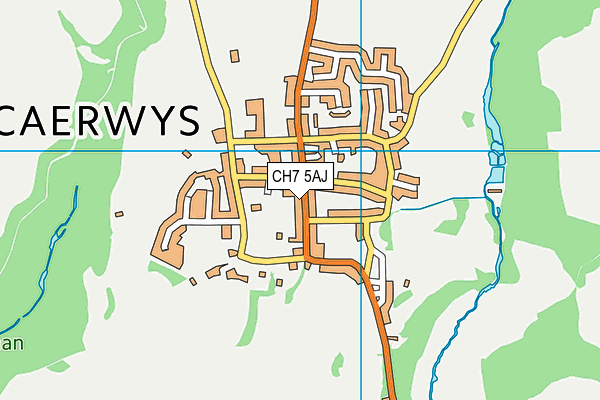 CH7 5AJ map - OS VectorMap District (Ordnance Survey) CH7 5AJ map - OS VectorMap District (Ordnance Survey)