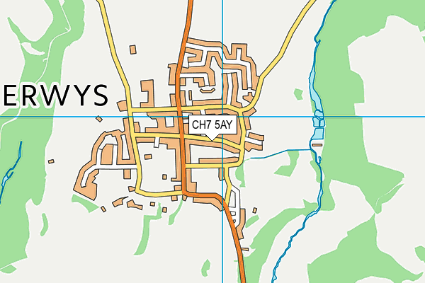 CH7 5AY map - OS VectorMap District (Ordnance Survey) CH7 5AY map - OS VectorMap District (Ordnance Survey)