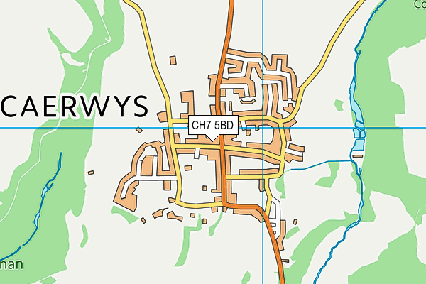 CH7 5BD map - OS VectorMap District (Ordnance Survey) CH7 5BD map - OS VectorMap District (Ordnance Survey)