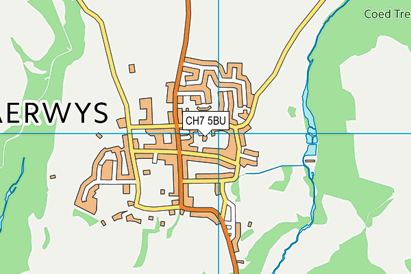 CH7 5BU map - OS VectorMap District (Ordnance Survey) CH7 5BU map - OS VectorMap District (Ordnance Survey)