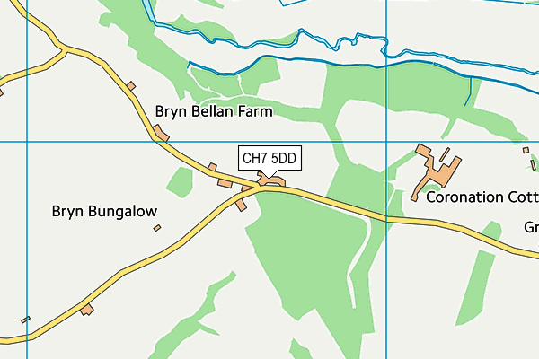 CH7 5DD map - OS VectorMap District (Ordnance Survey) CH7 5DD map - OS VectorMap District (Ordnance Survey)