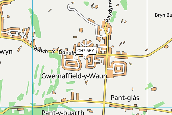 CH7 5EY map - OS VectorMap District (Ordnance Survey) CH7 5EY map - OS VectorMap District (Ordnance Survey)