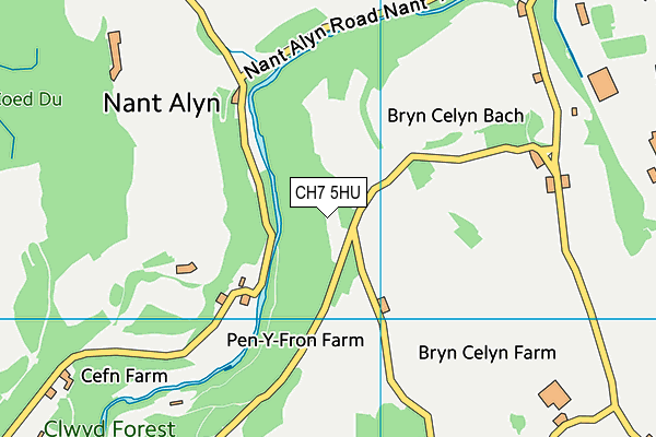 CH7 5HU map - OS VectorMap District (Ordnance Survey) CH7 5HU map - OS VectorMap District (Ordnance Survey)