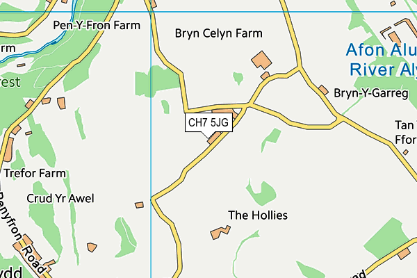CH7 5JG map - OS VectorMap District (Ordnance Survey) CH7 5JG map - OS VectorMap District (Ordnance Survey)