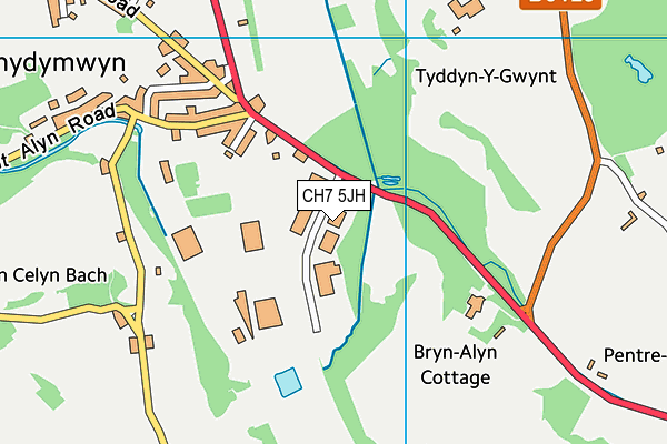 CH7 5JH map - OS VectorMap District (Ordnance Survey) CH7 5JH map - OS VectorMap District (Ordnance Survey)