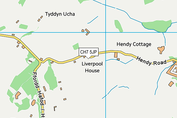CH7 5JP map - OS VectorMap District (Ordnance Survey)