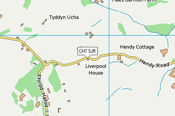 CH7 5JR map - OS VectorMap District (Ordnance Survey) CH7 5JR map - OS VectorMap District (Ordnance Survey)