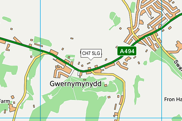 CH7 5LG map - OS VectorMap District (Ordnance Survey) CH7 5LG map - OS VectorMap District (Ordnance Survey)