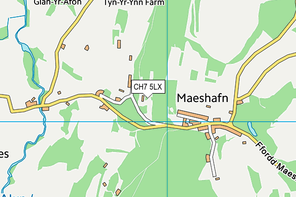 CH7 5LX map - OS VectorMap District (Ordnance Survey) CH7 5LX map - OS VectorMap District (Ordnance Survey)