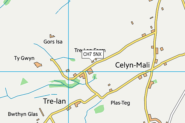 CH7 5NX map - OS VectorMap District (Ordnance Survey) CH7 5NX map - OS VectorMap District (Ordnance Survey)