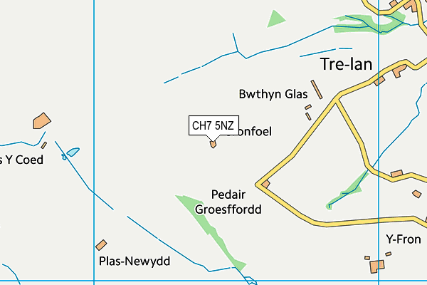 CH7 5NZ map - OS VectorMap District (Ordnance Survey) CH7 5NZ map - OS VectorMap District (Ordnance Survey)