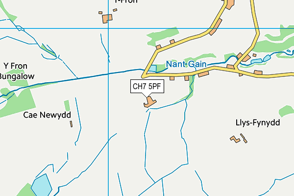 CH7 5PF map - OS VectorMap District (Ordnance Survey) CH7 5PF map - OS VectorMap District (Ordnance Survey)