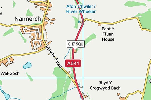 CH7 5QU map - OS VectorMap District (Ordnance Survey) CH7 5QU map - OS VectorMap District (Ordnance Survey)