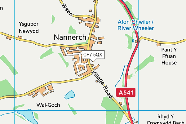 CH7 5QX map - OS VectorMap District (Ordnance Survey) CH7 5QX map - OS VectorMap District (Ordnance Survey)