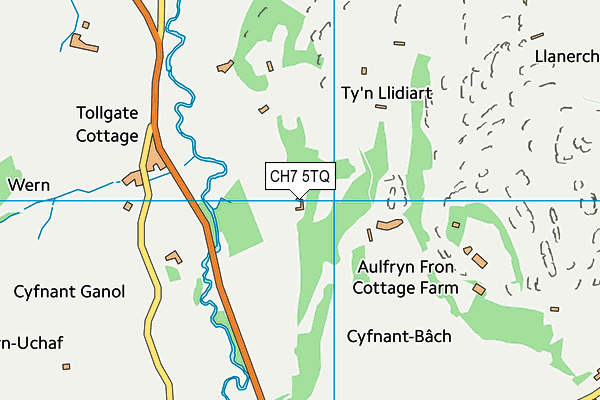 CH7 5TQ map - OS VectorMap District (Ordnance Survey) CH7 5TQ map - OS VectorMap District (Ordnance Survey)