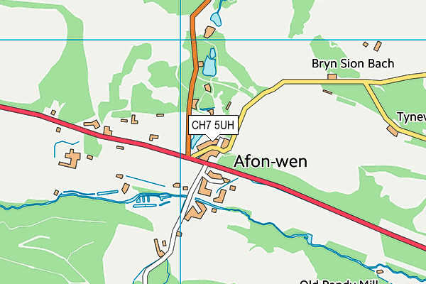CH7 5UH map - OS VectorMap District (Ordnance Survey) CH7 5UH map - OS VectorMap District (Ordnance Survey)