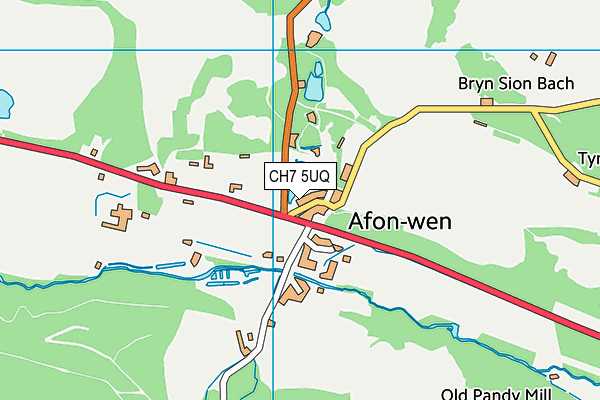 CH7 5UQ map - OS VectorMap District (Ordnance Survey) CH7 5UQ map - OS VectorMap District (Ordnance Survey)