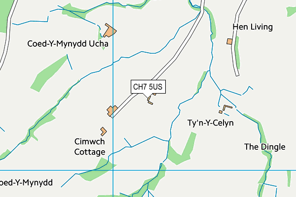 CH7 5US map - OS VectorMap District (Ordnance Survey) CH7 5US map - OS VectorMap District (Ordnance Survey)