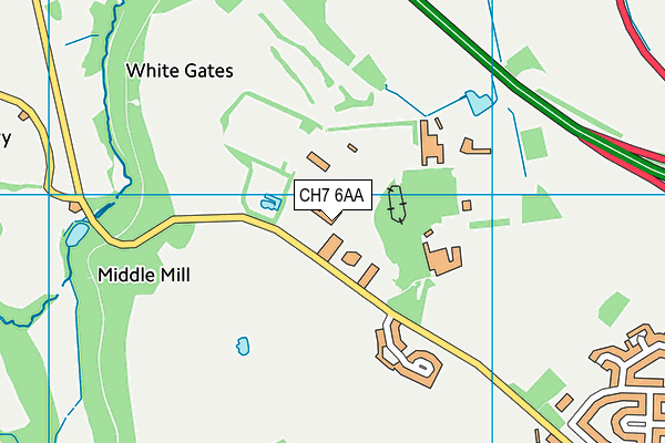 CH7 6AA map - OS VectorMap District (Ordnance Survey) CH7 6AA map - OS VectorMap District (Ordnance Survey)