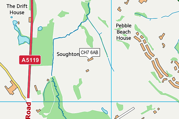 CH7 6AB map - OS VectorMap District (Ordnance Survey) CH7 6AB map - OS VectorMap District (Ordnance Survey)