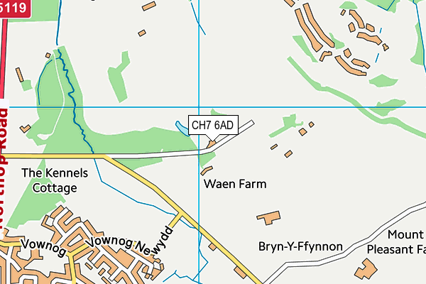 CH7 6AD map - OS VectorMap District (Ordnance Survey) CH7 6AD map - OS VectorMap District (Ordnance Survey)