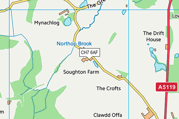 CH7 6AF map - OS VectorMap District (Ordnance Survey) CH7 6AF map - OS VectorMap District (Ordnance Survey)