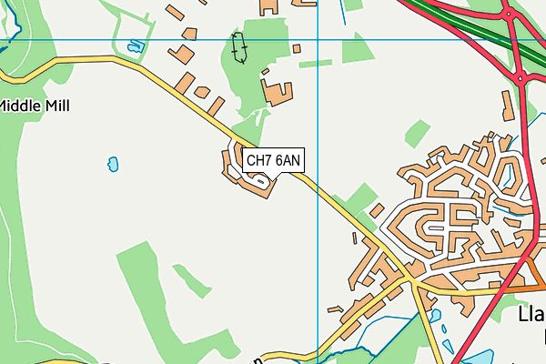 CH7 6AN map - OS VectorMap District (Ordnance Survey) CH7 6AN map - OS VectorMap District (Ordnance Survey)
