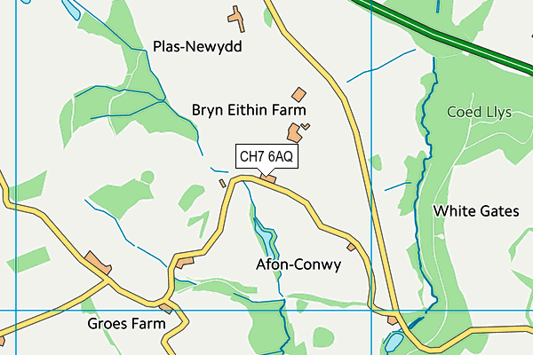 CH7 6AQ map - OS VectorMap District (Ordnance Survey) CH7 6AQ map - OS VectorMap District (Ordnance Survey)