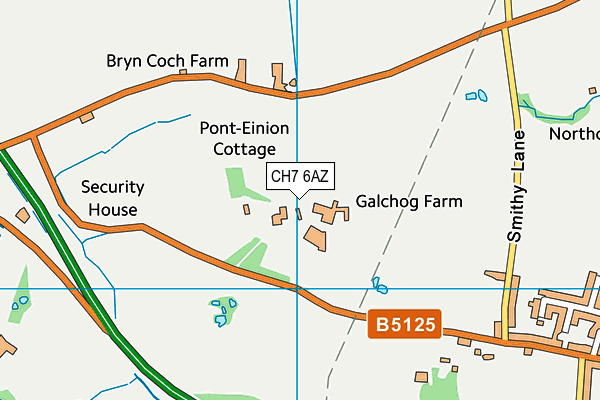 CH7 6AZ map - OS VectorMap District (Ordnance Survey) CH7 6AZ map - OS VectorMap District (Ordnance Survey)