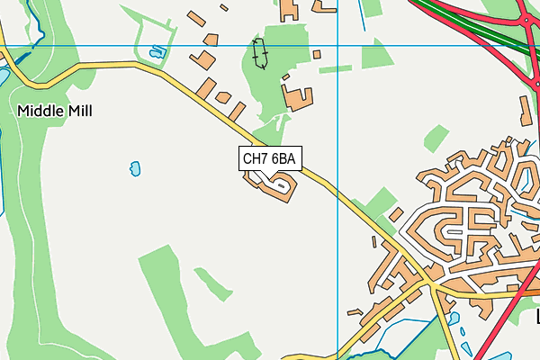 CH7 6BA map - OS VectorMap District (Ordnance Survey) CH7 6BA map - OS VectorMap District (Ordnance Survey)