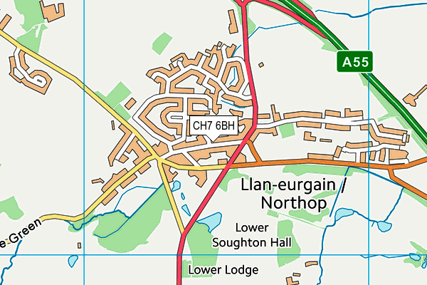 CH7 6BH map - OS VectorMap District (Ordnance Survey) CH7 6BH map - OS VectorMap District (Ordnance Survey)
