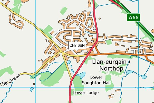 CH7 6BN map - OS VectorMap District (Ordnance Survey) CH7 6BN map - OS VectorMap District (Ordnance Survey)
