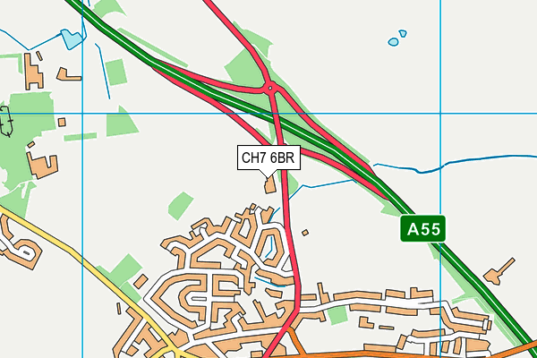 CH7 6BR map - OS VectorMap District (Ordnance Survey) CH7 6BR map - OS VectorMap District (Ordnance Survey)