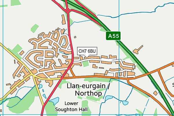 CH7 6BU map - OS VectorMap District (Ordnance Survey) CH7 6BU map - OS VectorMap District (Ordnance Survey)